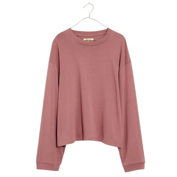 NWT MADEWELL Long Sleeve Crewe Neck Basic Top Size X-Large - Picture 2 of 3